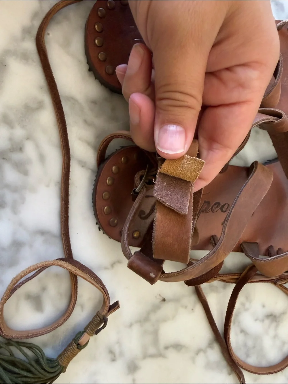 Free People Brown “Willow” Gladiator Sandals